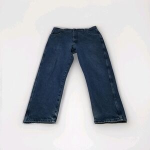 Cabela's Flannel Lined Jeans Men's 42x30 Dark Wash Cotton Denim Straight Leg